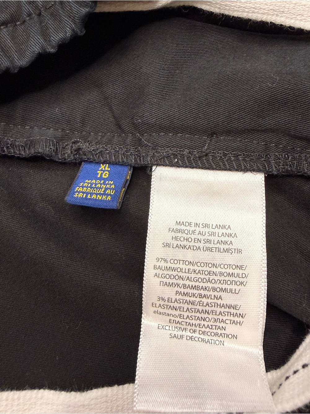 Men’s Polo Ralph Lauren Black Elastic Waist Polo Shorts with Zip Fly SZ XL - Picture 7 of 9
